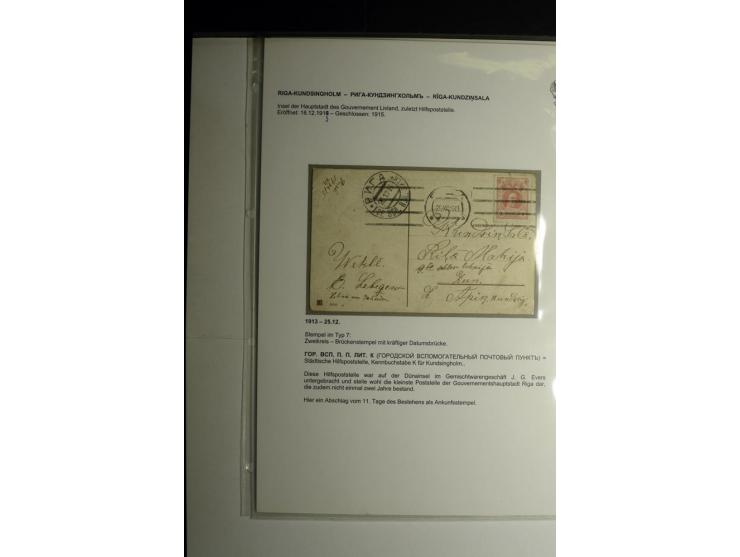 RIGA: 1862/1917, umfangreiche Sammlung von über 100 Briefen und Karten mit vielen Stempeltypen, alles auf Ganzsachen, Einschr