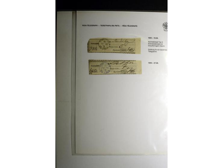 RIGA: 1862/1917, umfangreiche Sammlung von über 100 Briefen und Karten mit vielen Stempeltypen, alles auf Ganzsachen, Einschr