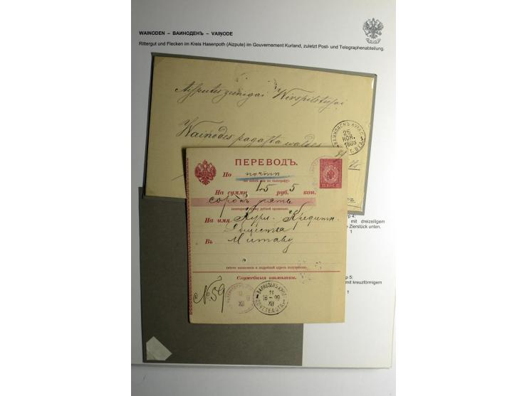 WAINODEN bis ZABELIN: 1865/1917, über 50 Briefe, Einschreiben, Paketkarten, Ganzsachen, dabei bessere Stempel, gute Erhaltung