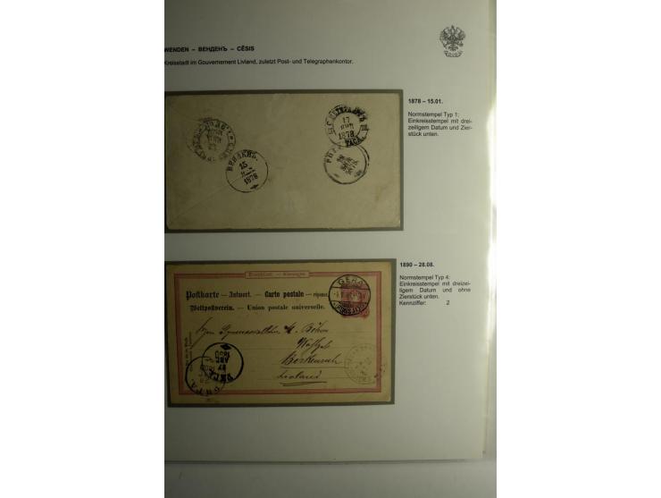 WAINODEN bis ZABELIN: 1865/1917, über 50 Briefe, Einschreiben, Paketkarten, Ganzsachen, dabei bessere Stempel, gute Erhaltung