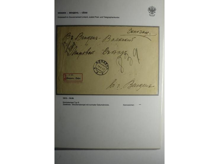 WAINODEN bis ZABELIN: 1865/1917, über 50 Briefe, Einschreiben, Paketkarten, Ganzsachen, dabei bessere Stempel, gute Erhaltung