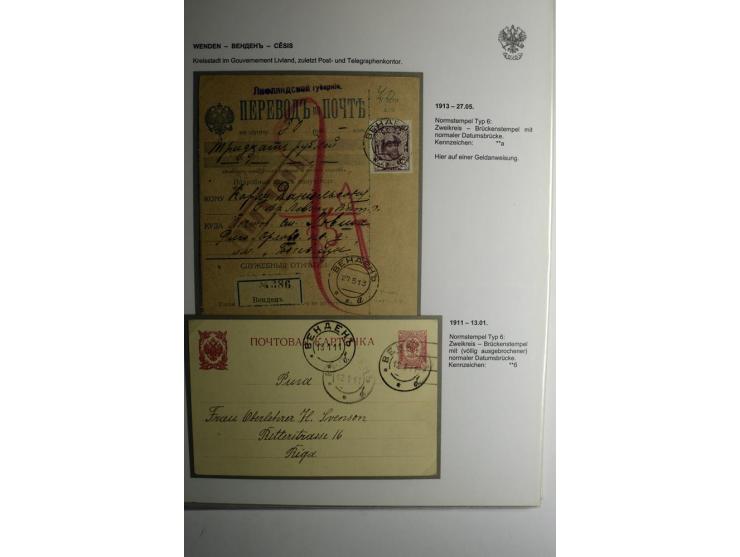 WAINODEN bis ZABELIN: 1865/1917, über 50 Briefe, Einschreiben, Paketkarten, Ganzsachen, dabei bessere Stempel, gute Erhaltung