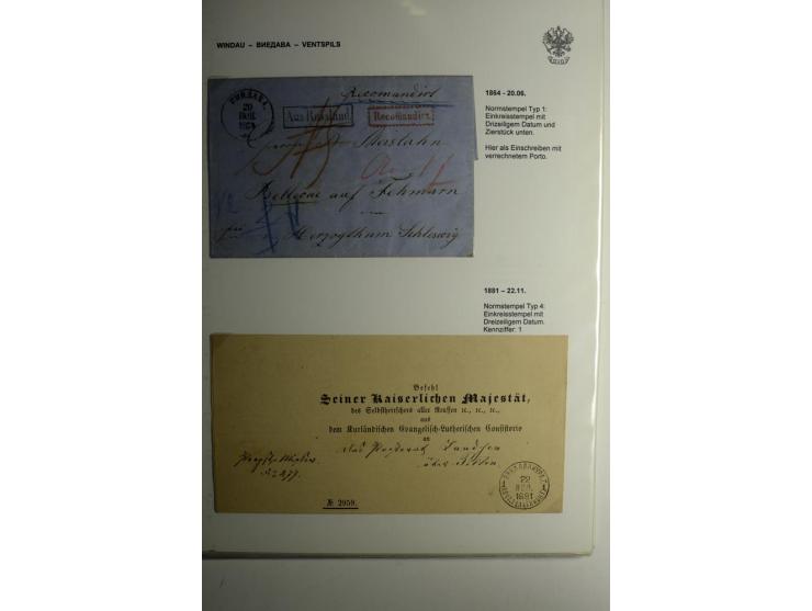 WAINODEN bis ZABELIN: 1865/1917, über 50 Briefe, Einschreiben, Paketkarten, Ganzsachen, dabei bessere Stempel, gute Erhaltung