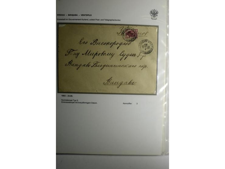 WAINODEN bis ZABELIN: 1865/1917, über 50 Briefe, Einschreiben, Paketkarten, Ganzsachen, dabei bessere Stempel, gute Erhaltung