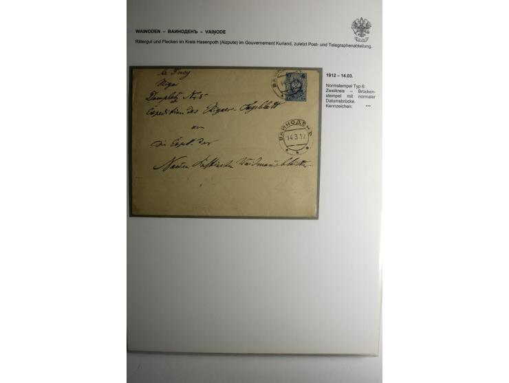 WAINODEN bis ZABELIN: 1865/1917, über 50 Briefe, Einschreiben, Paketkarten, Ganzsachen, dabei bessere Stempel, gute Erhaltung