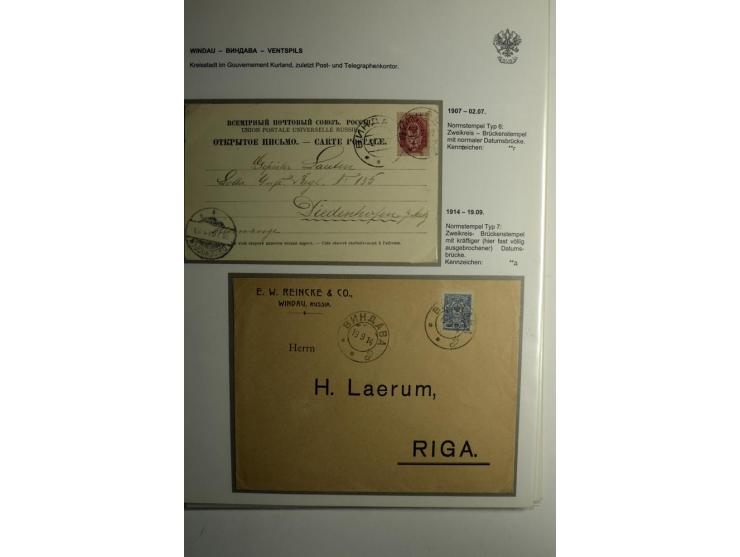 WAINODEN bis ZABELIN: 1865/1917, über 50 Briefe, Einschreiben, Paketkarten, Ganzsachen, dabei bessere Stempel, gute Erhaltung