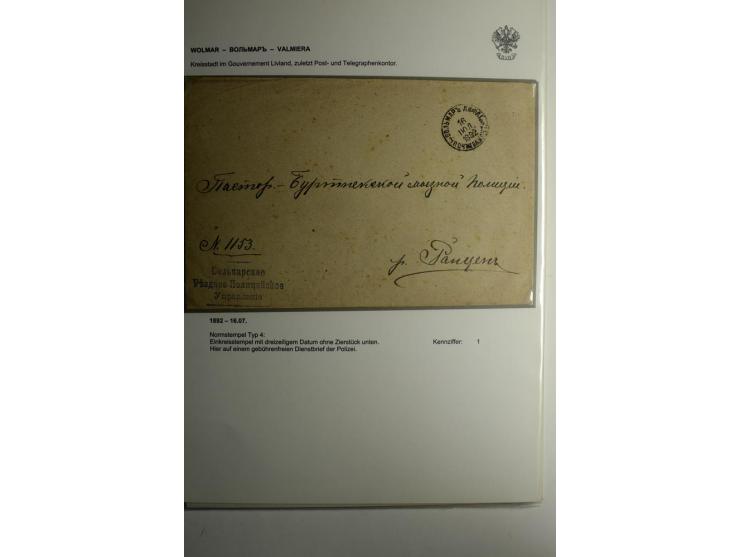 WAINODEN bis ZABELIN: 1865/1917, über 50 Briefe, Einschreiben, Paketkarten, Ganzsachen, dabei bessere Stempel, gute Erhaltung