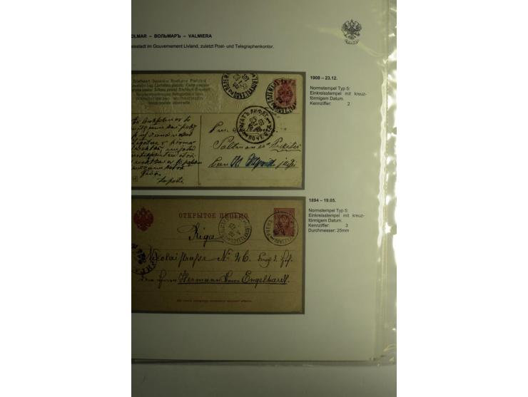 WAINODEN bis ZABELIN: 1865/1917, über 50 Briefe, Einschreiben, Paketkarten, Ganzsachen, dabei bessere Stempel, gute Erhaltung