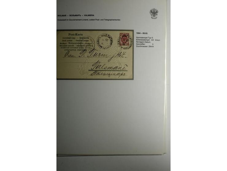 WAINODEN bis ZABELIN: 1865/1917, über 50 Briefe, Einschreiben, Paketkarten, Ganzsachen, dabei bessere Stempel, gute Erhaltung