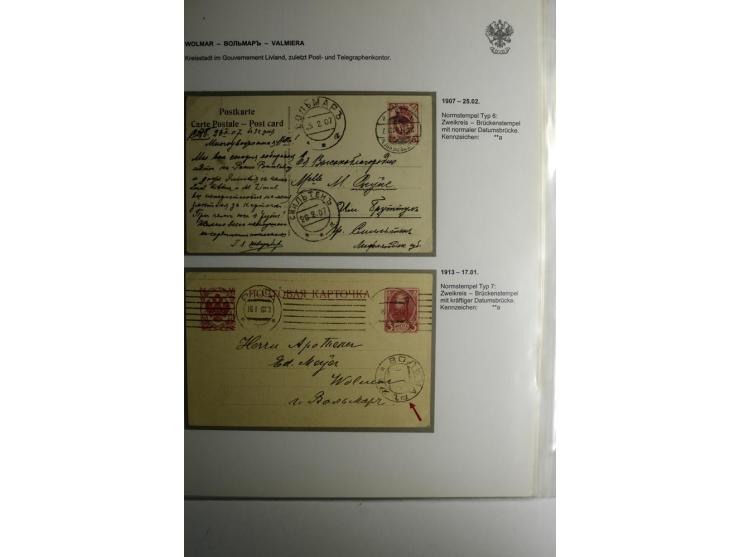 WAINODEN bis ZABELIN: 1865/1917, über 50 Briefe, Einschreiben, Paketkarten, Ganzsachen, dabei bessere Stempel, gute Erhaltung