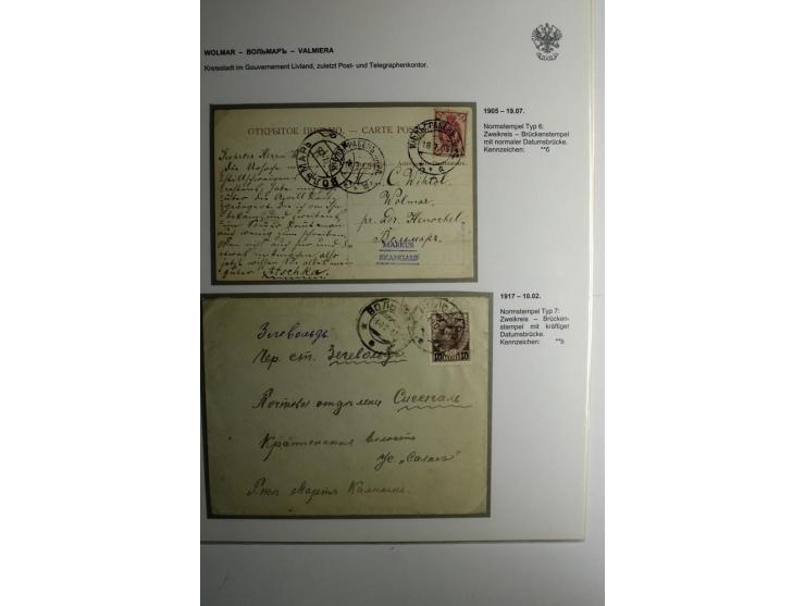 WAINODEN bis ZABELIN: 1865/1917, über 50 Briefe, Einschreiben, Paketkarten, Ganzsachen, dabei bessere Stempel, gute Erhaltung