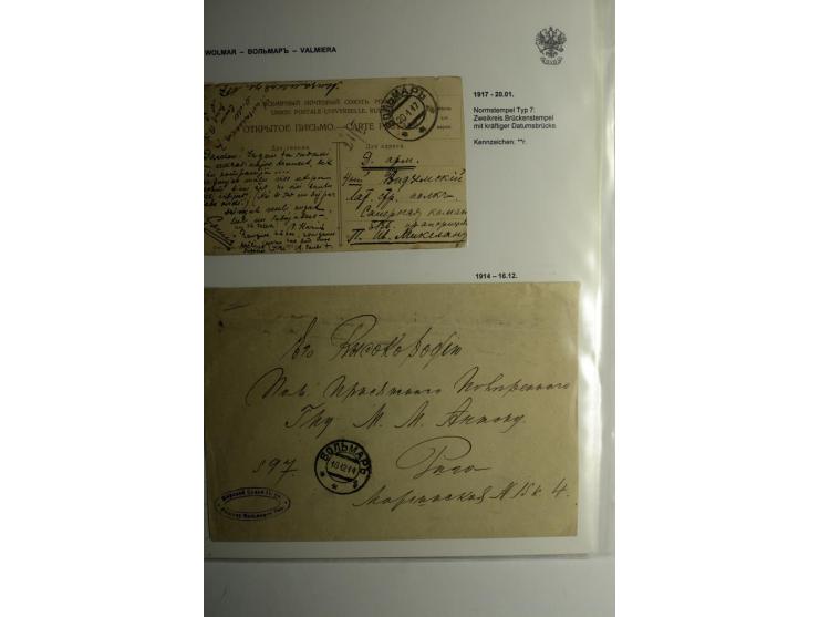 WAINODEN bis ZABELIN: 1865/1917, über 50 Briefe, Einschreiben, Paketkarten, Ganzsachen, dabei bessere Stempel, gute Erhaltung