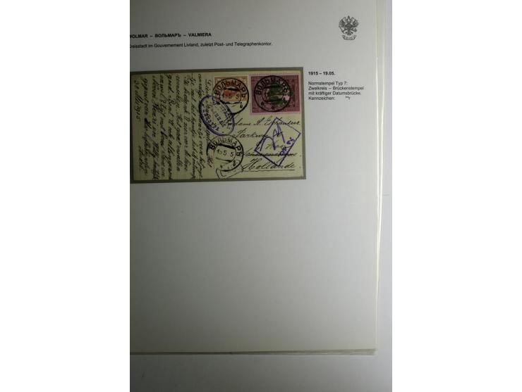 WAINODEN bis ZABELIN: 1865/1917, über 50 Briefe, Einschreiben, Paketkarten, Ganzsachen, dabei bessere Stempel, gute Erhaltung