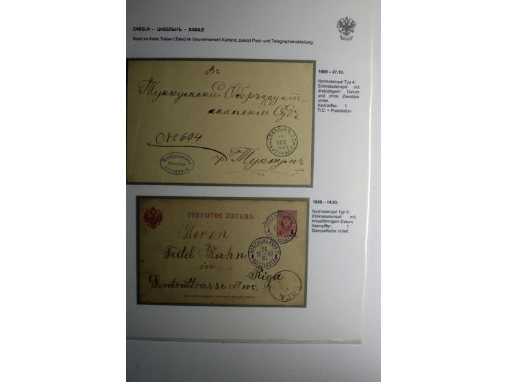 WAINODEN bis ZABELIN: 1865/1917, über 50 Briefe, Einschreiben, Paketkarten, Ganzsachen, dabei bessere Stempel, gute Erhaltung