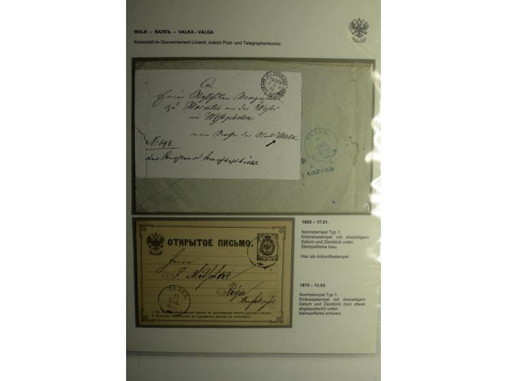 WAINODEN bis ZABELIN: 1865/1917, über 50 Briefe, Einschreiben, Paketkarten, Ganzsachen, dabei bessere Stempel, gute Erhaltung