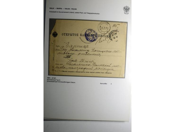 WAINODEN bis ZABELIN: 1865/1917, über 50 Briefe, Einschreiben, Paketkarten, Ganzsachen, dabei bessere Stempel, gute Erhaltung