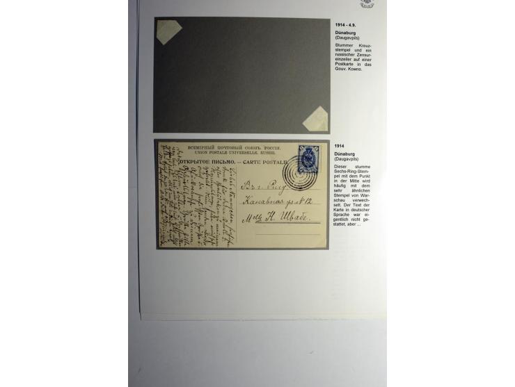 DÜNABURG: 3 Karten und 1 Brief mit stummen Kreuz- bzw. Sechsringstempel, der Brief etwas fehlerhaft, sonst gute Erhaltung