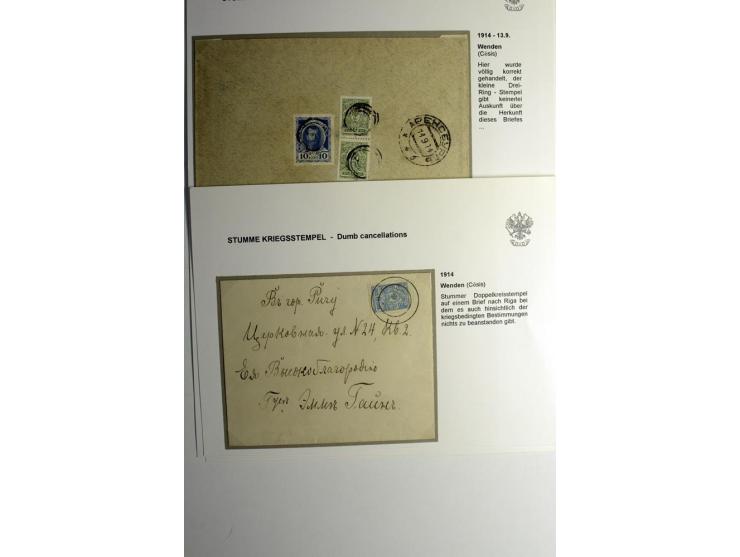 WENDEN: 4 Karten bzw. Briefe mit stummen Ring- bzw. Balkenstempel, dabei ein R-Brief mit halbiertem "stummen" R-Zettel, gute 