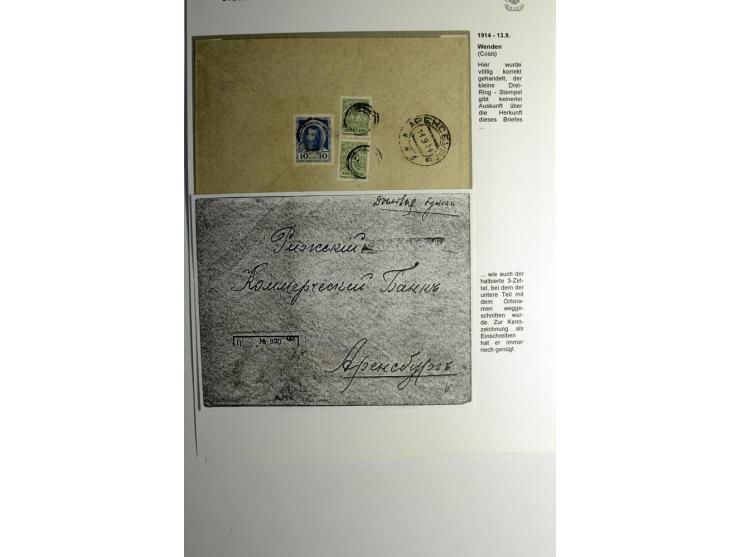 WENDEN: 4 Karten bzw. Briefe mit stummen Ring- bzw. Balkenstempel, dabei ein R-Brief mit halbiertem "stummen" R-Zettel, gute 