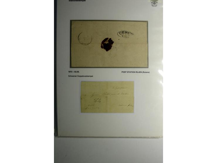 STATIONSSTEMPEL: 1874/86, 18 Briefe bzw. Ganzsachenkarten mit verschiednenen Stempeln (meist Gouv. Livland), dabei u.a. DOBLE