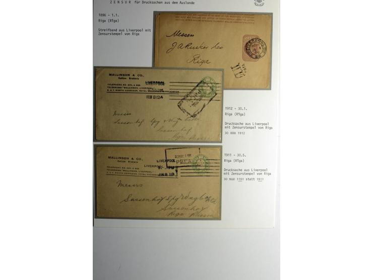 ZENSUR FÜR DRUCKSACHEN AUS DEM AUSLAND: 1896/1913, 7 Drucksachen aus dem Deutschen Reich, Großbritannien und Schweiz, alle mi