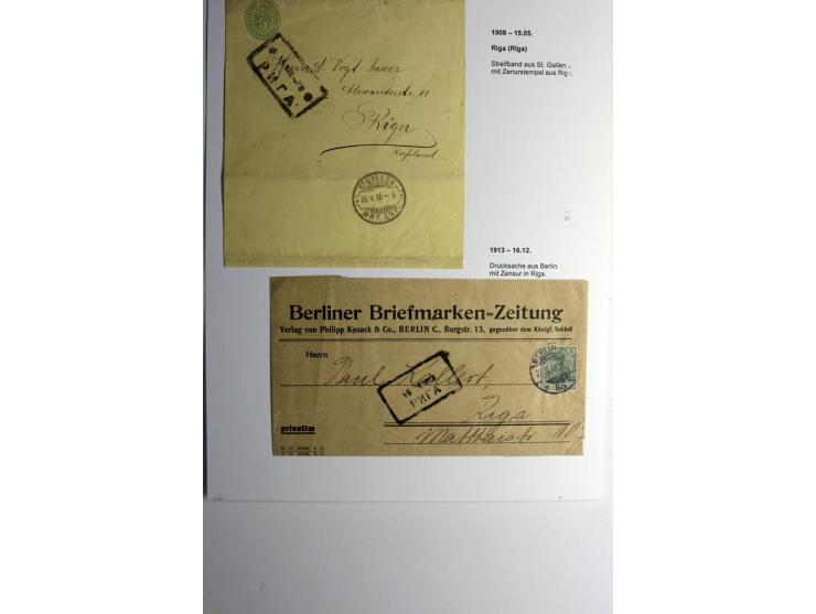 ZENSUR FÜR DRUCKSACHEN AUS DEM AUSLAND: 1896/1913, 7 Drucksachen aus dem Deutschen Reich, Großbritannien und Schweiz, alle mi