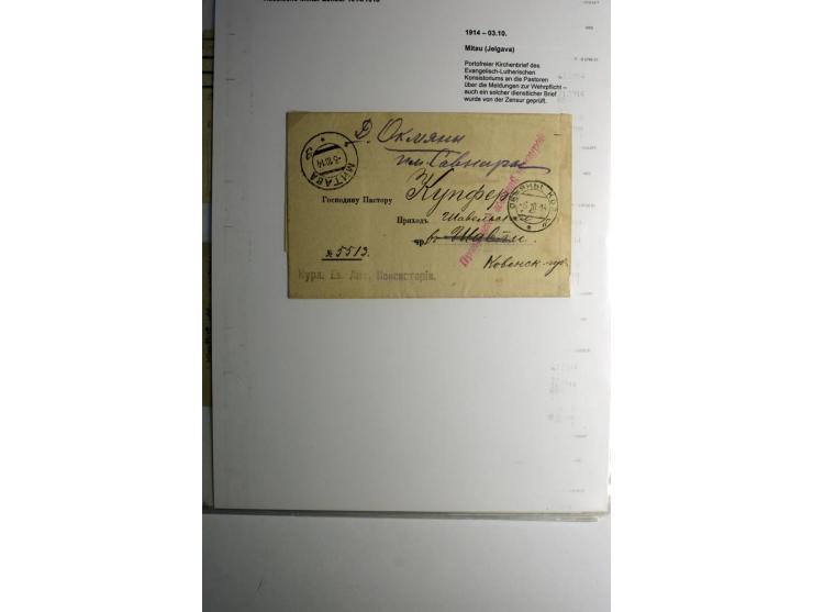 RUSSISCHE MILITÄRZENSUR 1914/18: Alt-Schwanenburg bis Wolmar, 29 Briefe und Karten, dabei "LUDSENER MILITÄR-ZENSOR Nr. 2" und