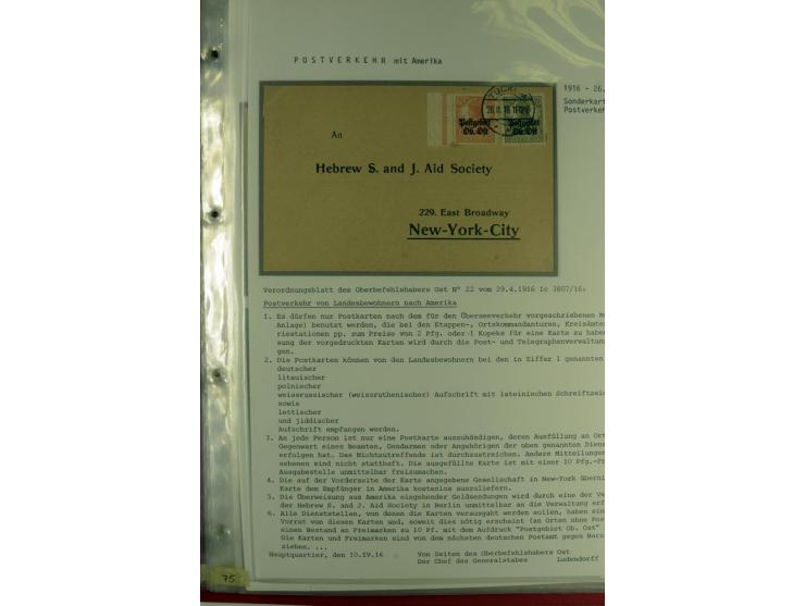 1916/19, über 50 Briefe und Karten, dabei verschiedene Stempel von BAUSK bis WOLMAR, R-Briefe, Zensuren, Ganzsachen sowie ein