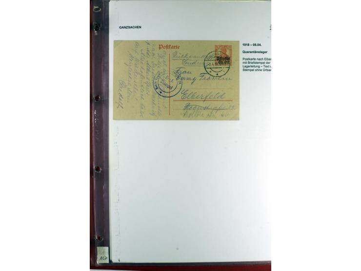 1916/19, über 50 Briefe und Karten, dabei verschiedene Stempel von BAUSK bis WOLMAR, R-Briefe, Zensuren, Ganzsachen sowie ein