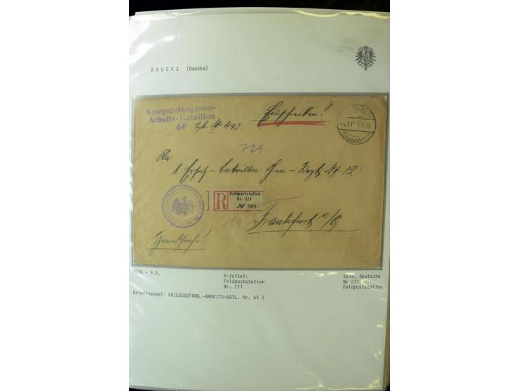 DEUTSCHE FELDPOST:1916/19, umfangreiche Sammlung von über 130 Briefen und Karten, dabei eine Vielzahl an verschiedenen Briefs