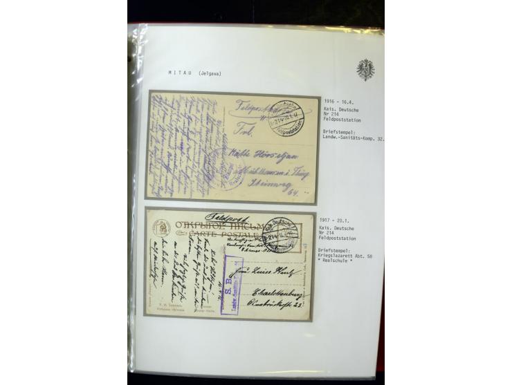 DEUTSCHE FELDPOST:1916/19, umfangreiche Sammlung von über 130 Briefen und Karten, dabei eine Vielzahl an verschiedenen Briefs