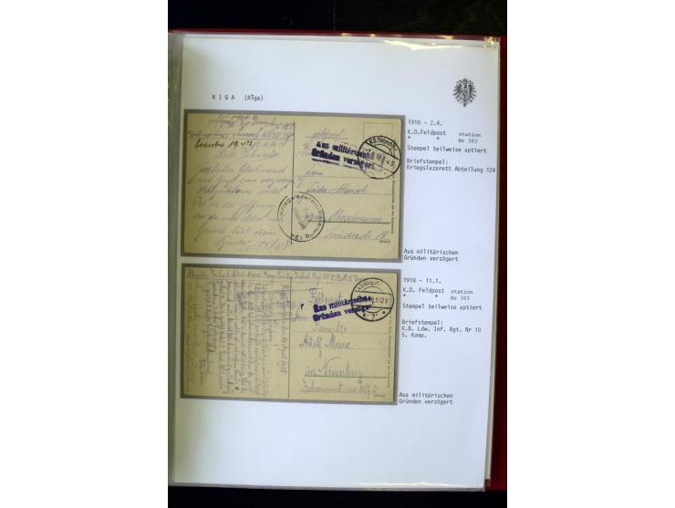 DEUTSCHE FELDPOST:1916/19, umfangreiche Sammlung von über 130 Briefen und Karten, dabei eine Vielzahl an verschiedenen Briefs