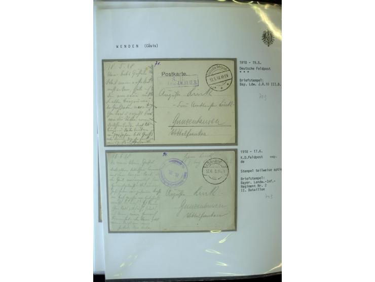 DEUTSCHE FELDPOST:1916/19, umfangreiche Sammlung von über 130 Briefen und Karten, dabei eine Vielzahl an verschiedenen Briefs