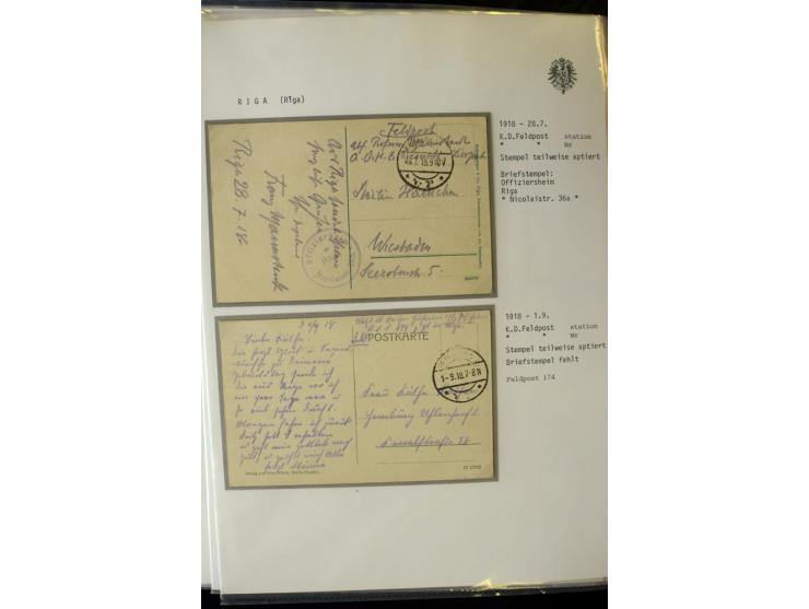 DEUTSCHE FELDPOST:1916/19, umfangreiche Sammlung von über 130 Briefen und Karten, dabei eine Vielzahl an verschiedenen Briefs