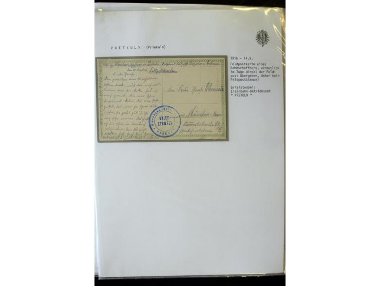 DEUTSCHE FELDPOST:1916/19, umfangreiche Sammlung von über 130 Briefen und Karten, dabei eine Vielzahl an verschiedenen Briefs
