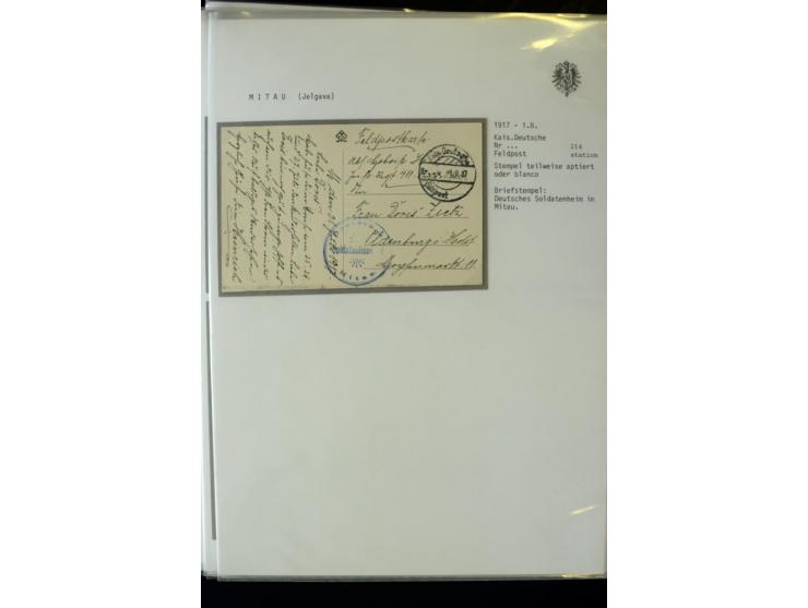 DEUTSCHE FELDPOST:1916/19, umfangreiche Sammlung von über 130 Briefen und Karten, dabei eine Vielzahl an verschiedenen Briefs