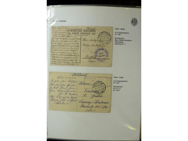DEUTSCHE FELDPOST:1916/19, umfangreiche Sammlung von über 130 Briefen und Karten, dabei eine Vielzahl an verschiedenen Briefs