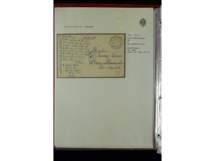 DEUTSCHE FELDPOST:1916/19, umfangreiche Sammlung von über 130 Briefen und Karten, dabei eine Vielzahl an verschiedenen Briefs