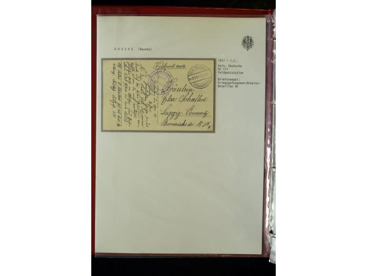 DEUTSCHE FELDPOST:1916/19, umfangreiche Sammlung von über 130 Briefen und Karten, dabei eine Vielzahl an verschiedenen Briefs