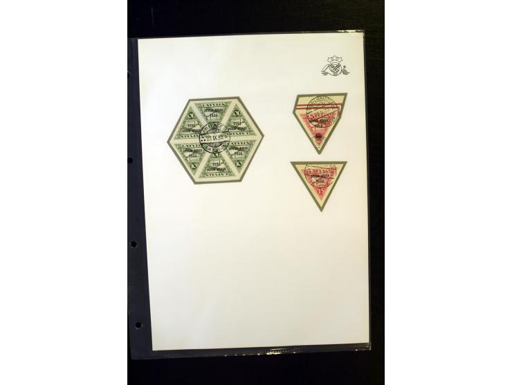 1933, Afrika-Flug, 10 S. im 6er-Block gestempelt, 15 S. und 50 S. je mit Sonderstempel auf kleinem Briefstück, gute Erhaltung