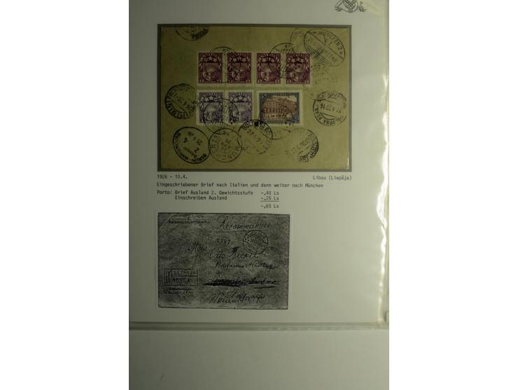 LAT-WÄHRUNG: 1923/40, ungebrauchte/postfrische und gestempelte, enorm inhaltsreiche Sammlung mit unzähligen Besonderheiten wi