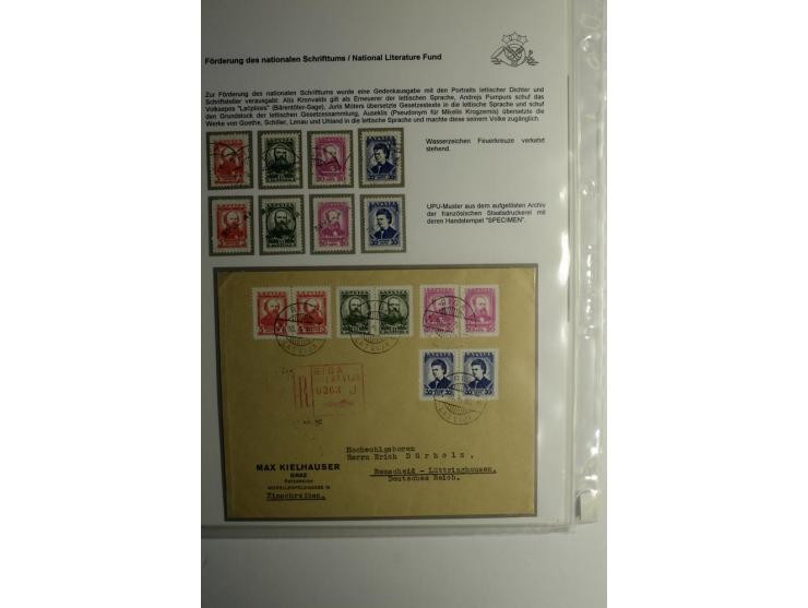 LAT-WÄHRUNG: 1923/40, ungebrauchte/postfrische und gestempelte, enorm inhaltsreiche Sammlung mit unzähligen Besonderheiten wi