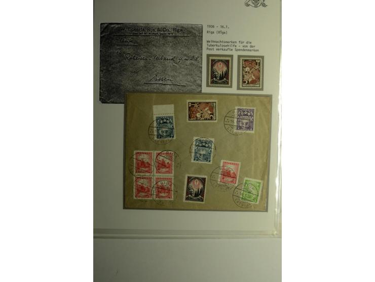 LAT-WÄHRUNG: 1923/40, ungebrauchte/postfrische und gestempelte, enorm inhaltsreiche Sammlung mit unzähligen Besonderheiten wi