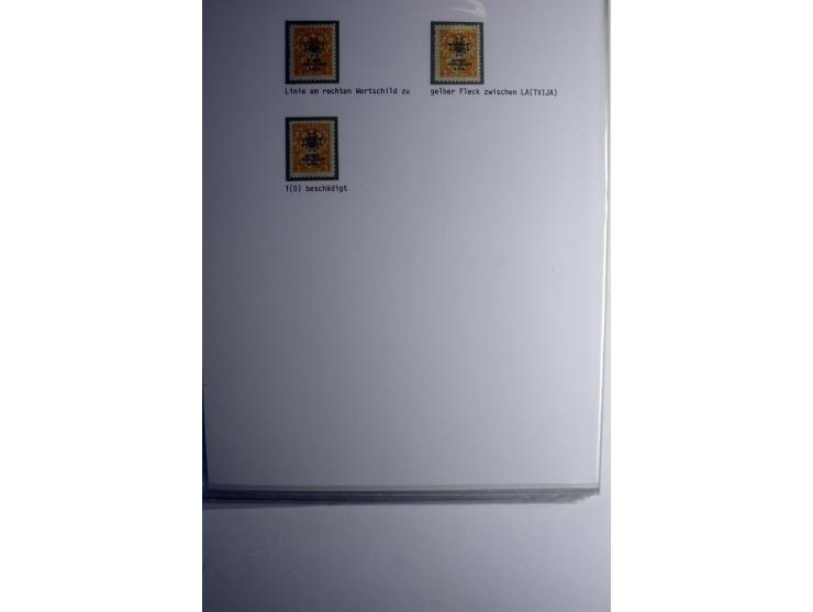 LAT-WÄHRUNG: 1923/40, ungebrauchte/postfrische und gestempelte, enorm inhaltsreiche Sammlung mit unzähligen Besonderheiten wi