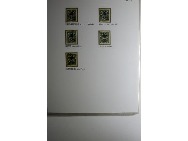 LAT-WÄHRUNG: 1923/40, ungebrauchte/postfrische und gestempelte, enorm inhaltsreiche Sammlung mit unzähligen Besonderheiten wi
