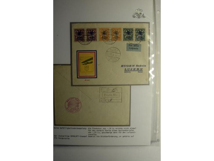 LAT-WÄHRUNG: 1923/40, ungebrauchte/postfrische und gestempelte, enorm inhaltsreiche Sammlung mit unzähligen Besonderheiten wi