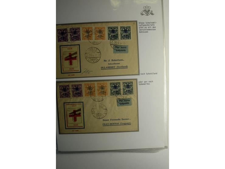 LAT-WÄHRUNG: 1923/40, ungebrauchte/postfrische und gestempelte, enorm inhaltsreiche Sammlung mit unzähligen Besonderheiten wi