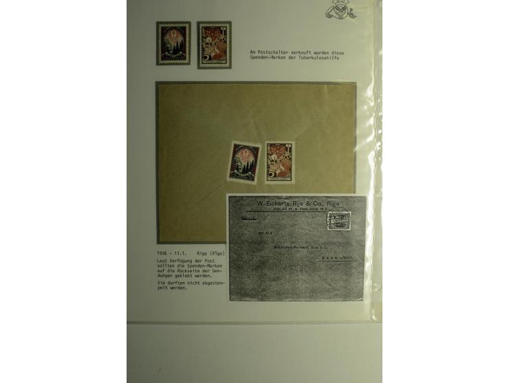 LAT-WÄHRUNG: 1923/40, ungebrauchte/postfrische und gestempelte, enorm inhaltsreiche Sammlung mit unzähligen Besonderheiten wi