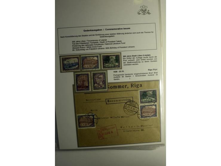 LAT-WÄHRUNG: 1923/40, ungebrauchte/postfrische und gestempelte, enorm inhaltsreiche Sammlung mit unzähligen Besonderheiten wi