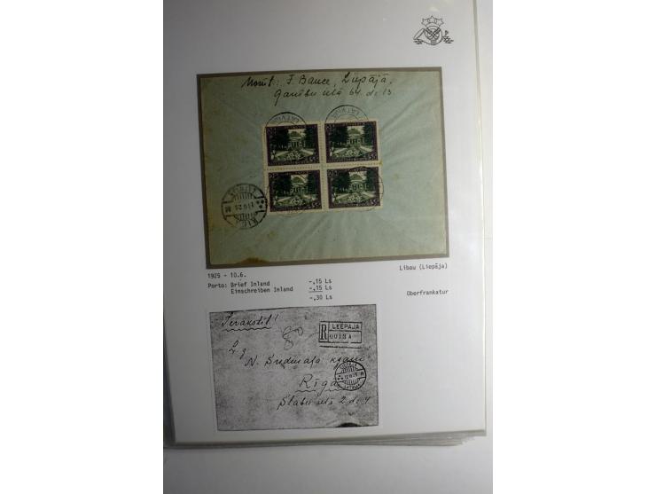 LAT-WÄHRUNG: 1923/40, ungebrauchte/postfrische und gestempelte, enorm inhaltsreiche Sammlung mit unzähligen Besonderheiten wi